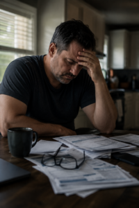 Stressed out man